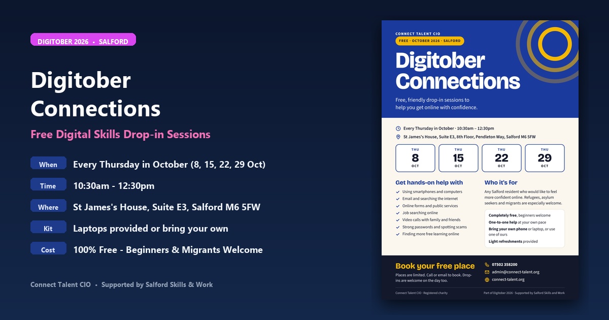 Digitober Connections: Free Digital Skills Drop-in Sessions